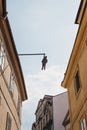 Ã¢â¬ÅZavÃâºÃÂ¡enÃÂ½ muÃÂ¾Ã¢â¬Â Ã¢â¬ÅMan Hanging OutÃ¢â¬Â statue by David ÃÅernÃÂ½ in Prague, Czech Republic